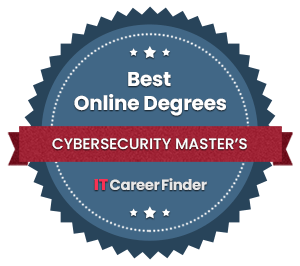 best online cybersecurity masters badge