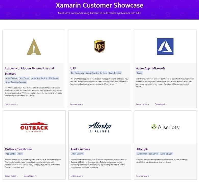Xamarin corporate users Xamarin corporate users